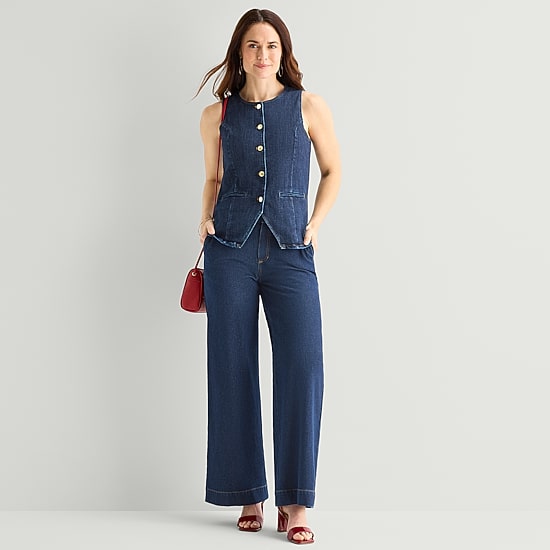 Liz Claiborne Womens Round Neck Sleeveless Vest