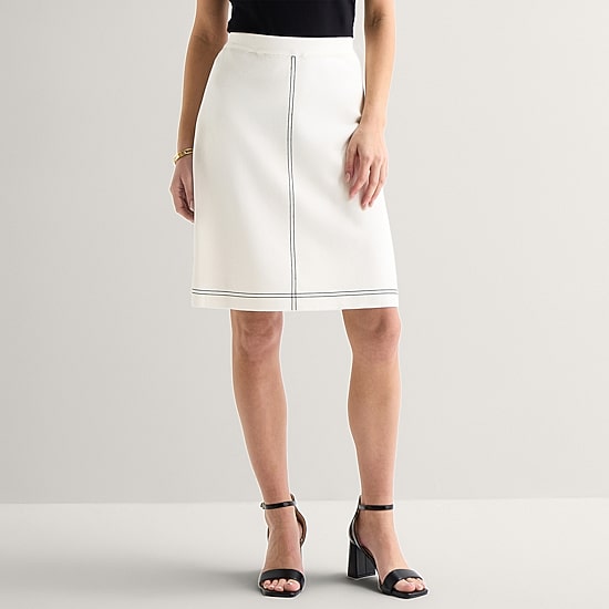 Liz Claiborne Womens Mid Rise A-Line Skirt