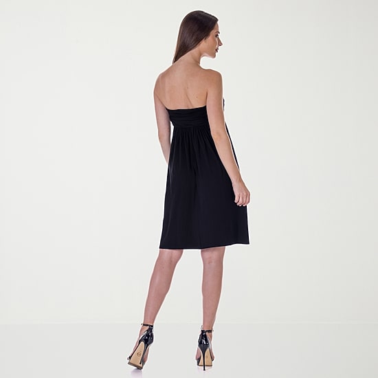 24seven Comfort Apparel Womens Straight Neck Sleeveless Empire Waist Dress