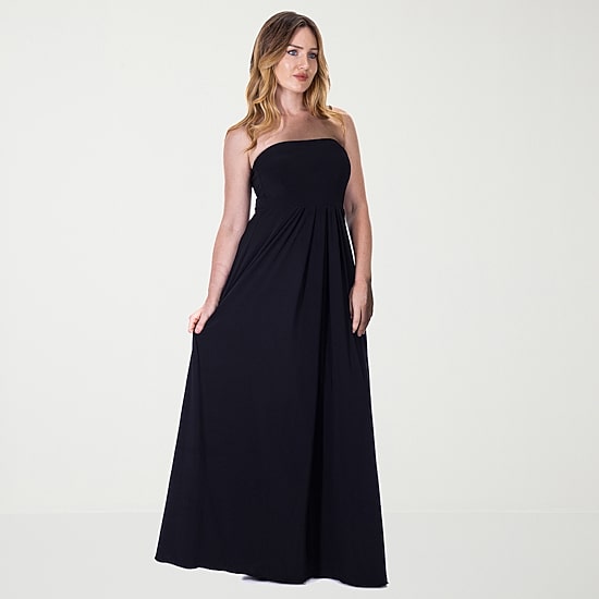 24seven Comfort Apparel Womens Straight Neck Sleeveless A-Line Dress