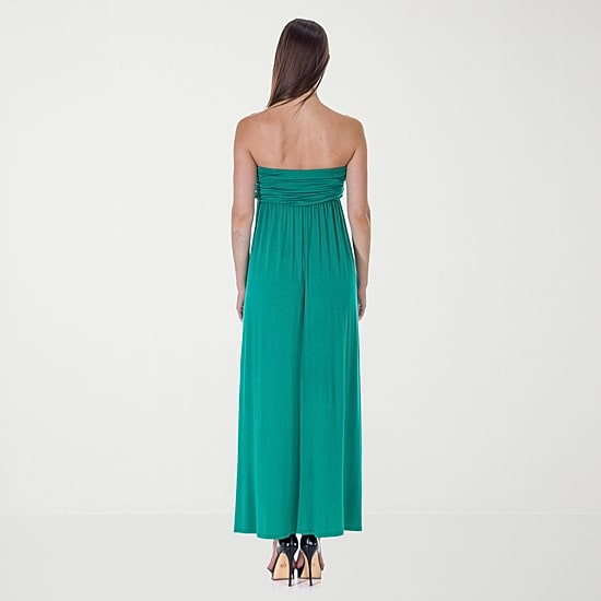 24seven Comfort Apparel Womens Straight Neck Sleeveless Maxi Dress