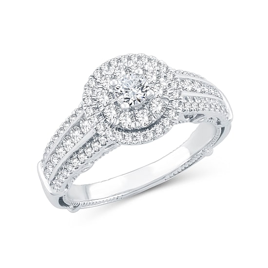 (I-J / I2-I3) Womens 1 CT. T.W. Natural Diamond 10K Gold Round Engagement Ring