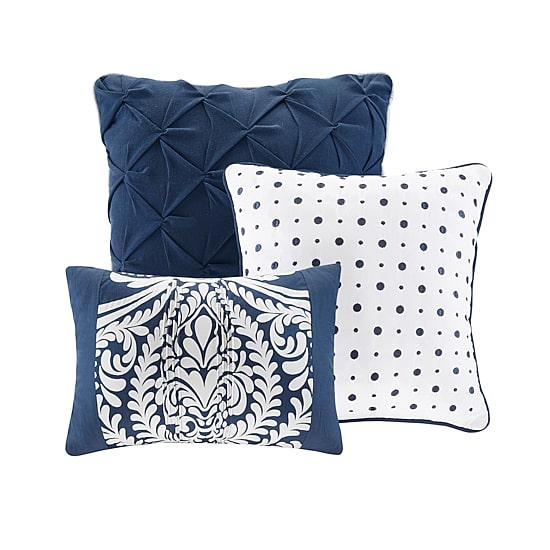 Madison Park Marcella 6-Pc Printed Cotton Quilt Set With Throw Pillows