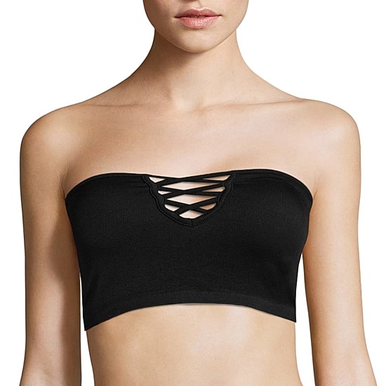 Flirtitude Seamless  Bandeau Womens Seamless Medium Support Bandeau Longline Long Line Bra 176485