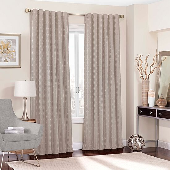 Eclipse Adalyn Light-Filtering Rod Pocket Single Curtain Panel