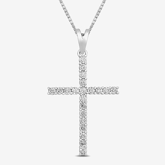 Womens 1/2 CT. T.W. Lab Grown White Diamond Sterling Silver 18 Inch Pendant Necklace