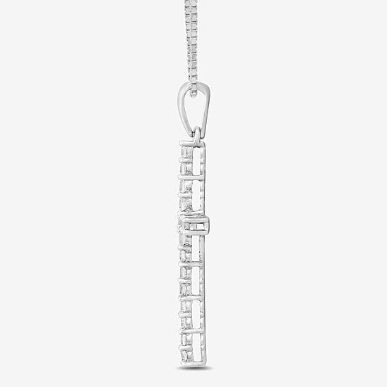 Womens 1/2 CT. T.W. Lab Grown White Diamond Sterling Silver 18 Inch Pendant Necklace