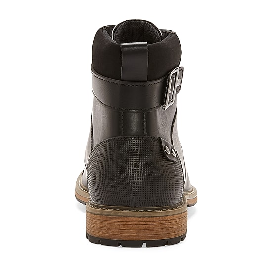 J. Ferrar Mens Slate Block Heel Lace Up Boots
