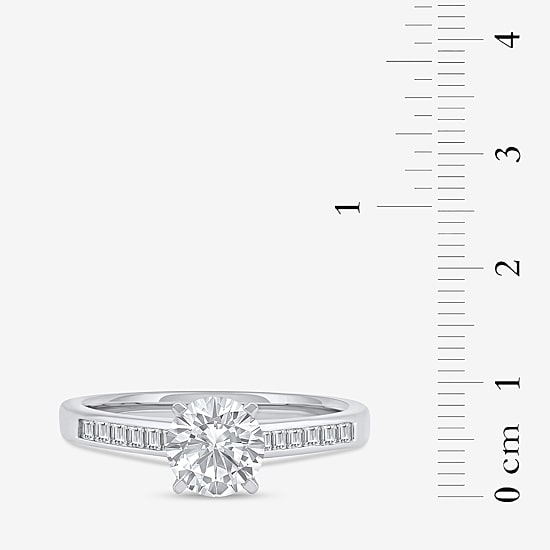 Womens 1 1/4 CT. T.W. Natural White Diamond 14K Gold Round Engagement Ring