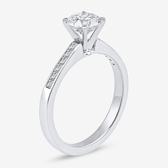 Womens 1 1/4 CT. T.W. Natural White Diamond 14K Gold Round Engagement Ring