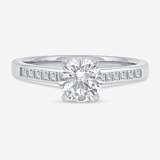 Womens 1 1/4 CT. T.W. Natural White Diamond 14K Gold Round Engagement Ring