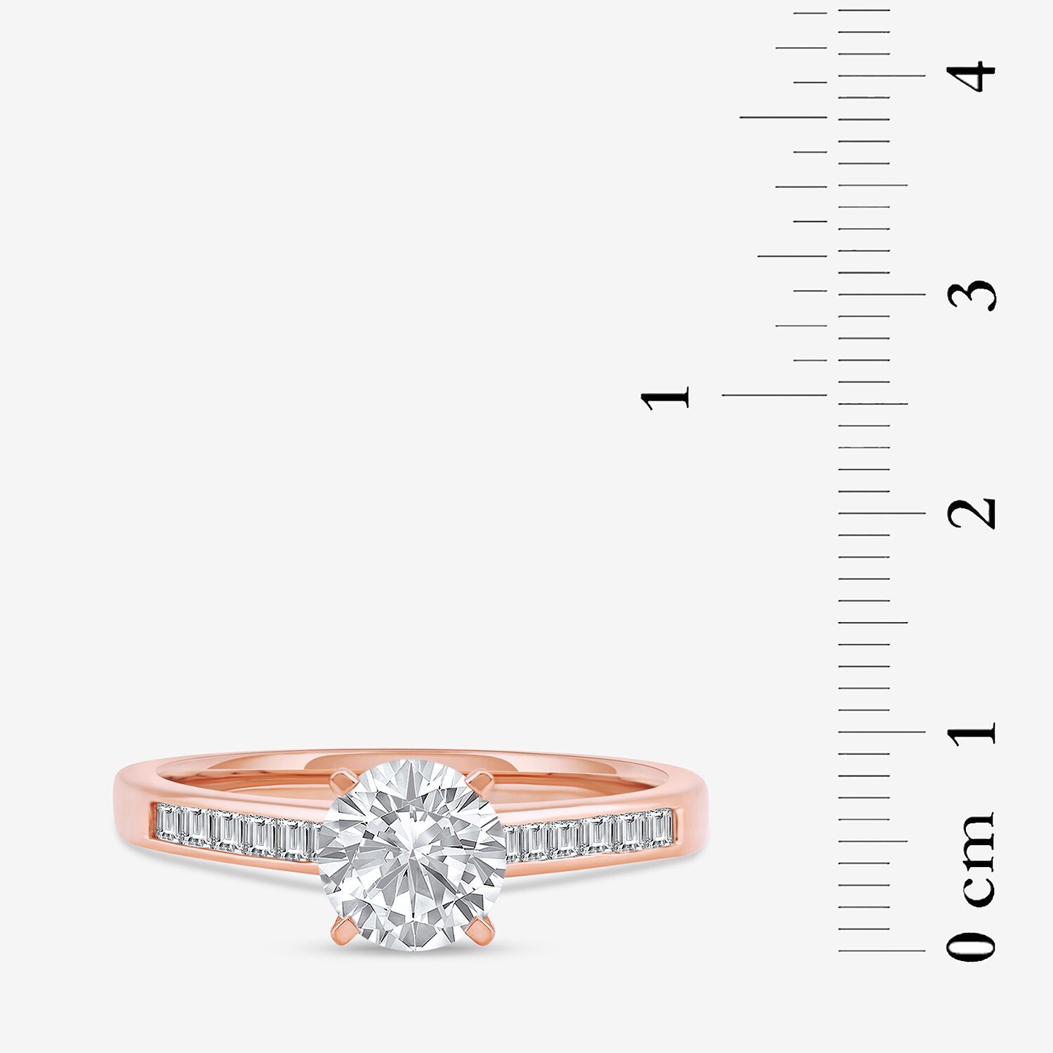 Womens CT. T.W. Natural White Diamond 14K Gold Round Engagement Ring
