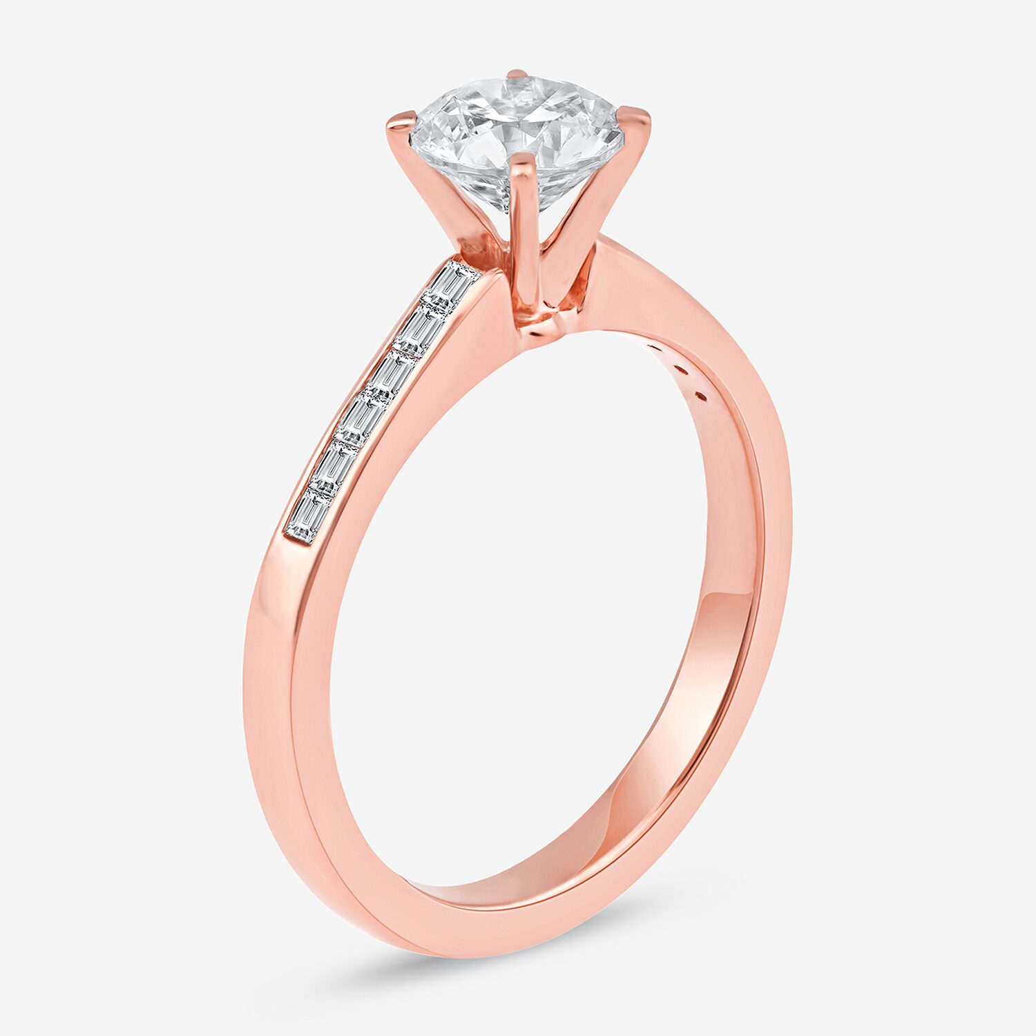 Womens CT. T.W. Natural White Diamond 14K Gold Round Engagement Ring