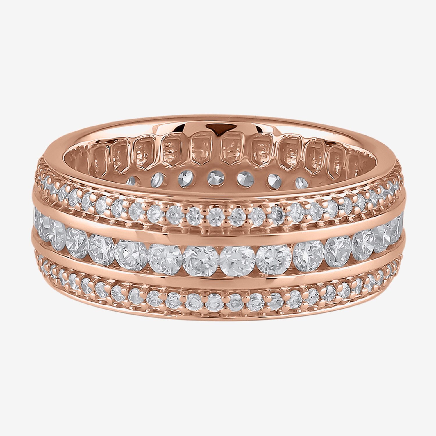7.5MM 2 CT. T.W. Lab-Grown (F / SI2) Diamond Eternity Band 10K or 14K Gold