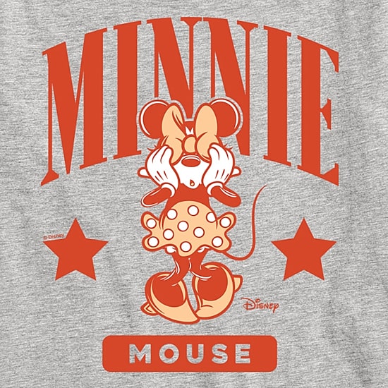 Disney Collection Little & Big Kid Girls Crew Neck Short Sleeve Regular Fit Minnie Mouse Graphic T-Shirt