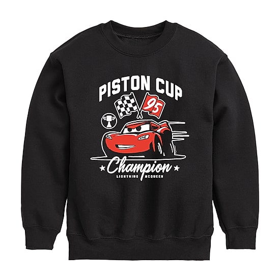 Disney Collection Little & Big Kid Boys Crew Neck Long Sleeve Regular Fit Cars Graphic T-Shirt
