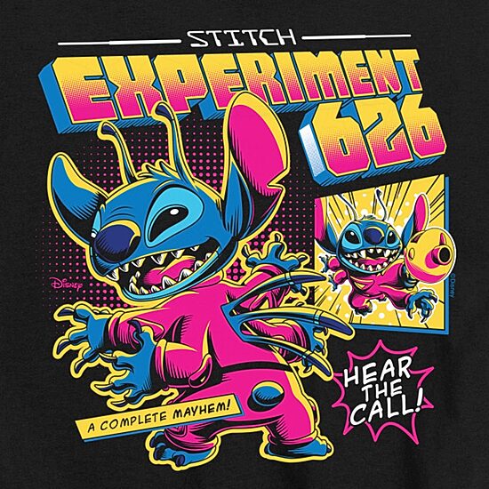 Disney Collection Little & Big Kid Boys Crew Neck Short Sleeve Regular Fit Lilo & Stitch Graphic T-Shirt