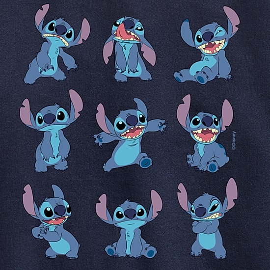 Disney Collection Little & Big Kid Boys Crew Neck Long Sleeve Regular Fit Lilo & Stitch Graphic T-Shirt