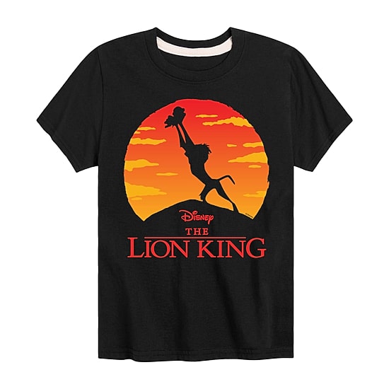 Disney Collection Little & Big Kid Boys Crew Neck Short Sleeve Regular Fit The Lion King Graphic T-Shirt