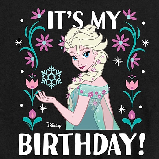 Disney Collection Little & Big Kid Girls Crew Neck Short Sleeve Regular Fit Frozen Graphic T-Shirt