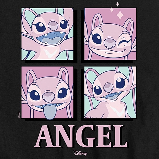 Disney Collection Little & Big Kid Girls Crew Neck Short Sleeve Regular Fit Lilo & Stitch Graphic T-Shirt