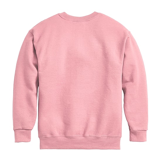 Disney Collection Little & Big Kid Girls Crew Neck Long Sleeve Lilo & Stitch Sweatshirt