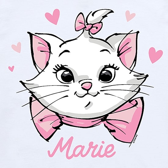 Disney Collection Little & Big Kid Girls Crew Neck Short Sleeve Regular Fit The Aristocats Graphic T-Shirt
