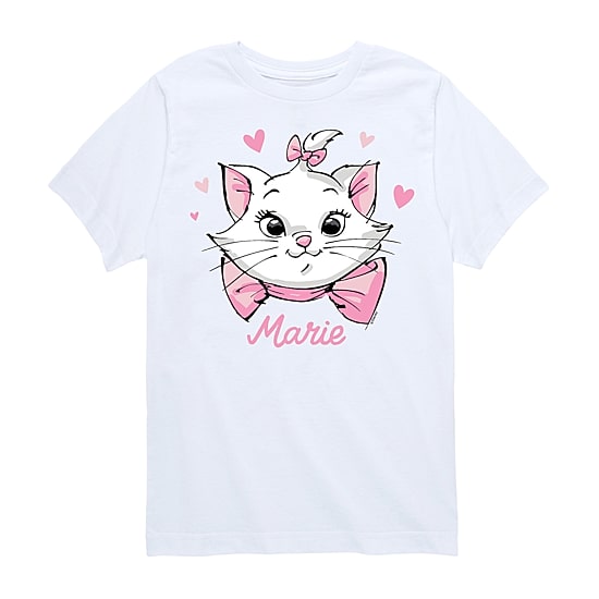 Disney Collection Little & Big Kid Girls Crew Neck Short Sleeve Regular Fit The Aristocats Graphic T-Shirt