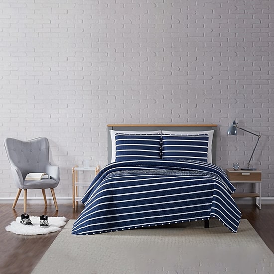 Truly Soft Maddow Stripe Quilt Set