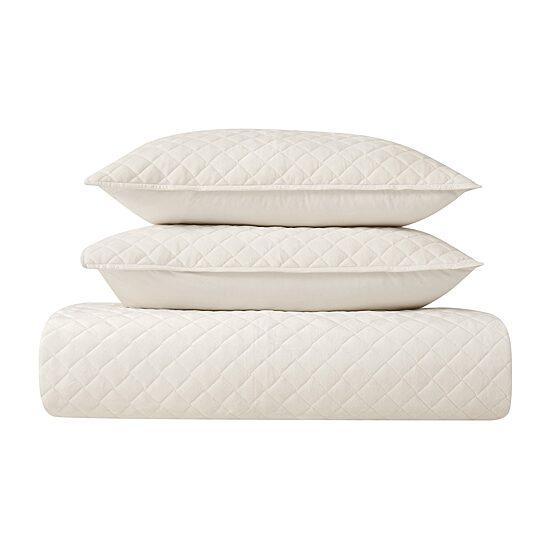 Royal Velvet Diamond Velvet Quilt Set