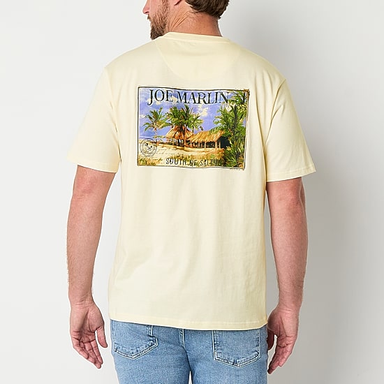 Joe Marlin Mens Crew Neck Short Sleeve Regular Fit Graphic T-Shirt