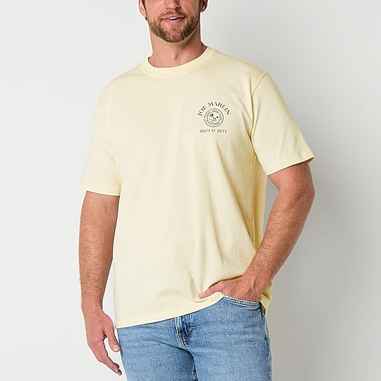 Joe Marlin Mens Crew Neck Short Sleeve Regular Fit Graphic T-Shirt