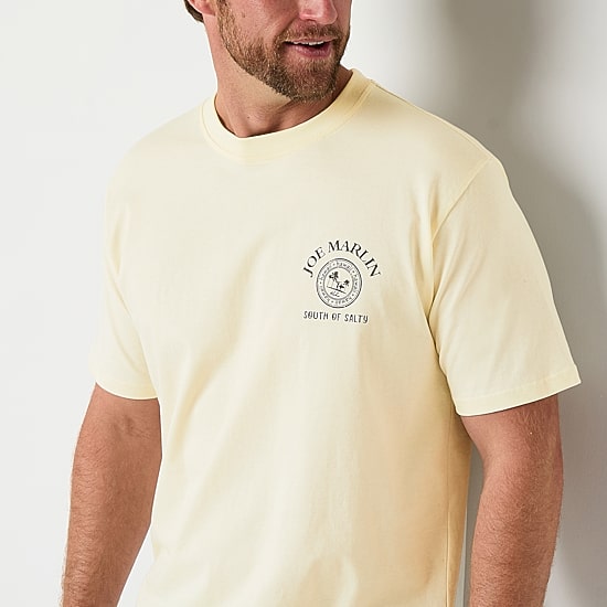 Joe Marlin Mens Crew Neck Short Sleeve Regular Fit Graphic T-Shirt