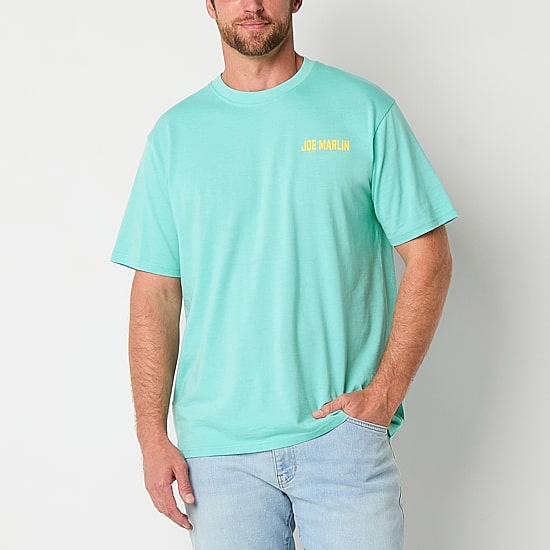 Joe Marlin Mens Crew Neck Short Sleeve Regular Fit Graphic T-Shirt