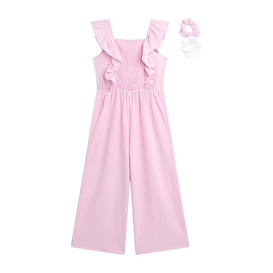 by&by girl Big Kid Girls Square Neck Sleeveless Jumpsuit