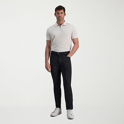 Haggar Sport Knit 5-Pocket Mens Straight Fit Flat Front Pant, 34 34, Black
