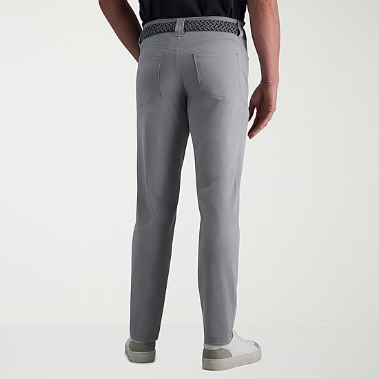 Haggar Sport Knit 5-Pocket Mens Straight Fit Flat Front Pant