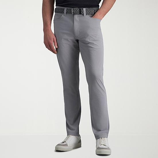 Haggar Sport Knit 5-Pocket Mens Straight Fit Flat Front Pant