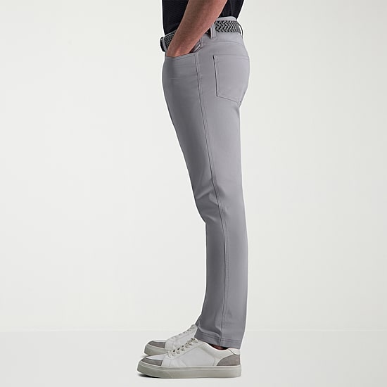 Haggar Sport Knit 5-Pocket Mens Straight Fit Flat Front Pant