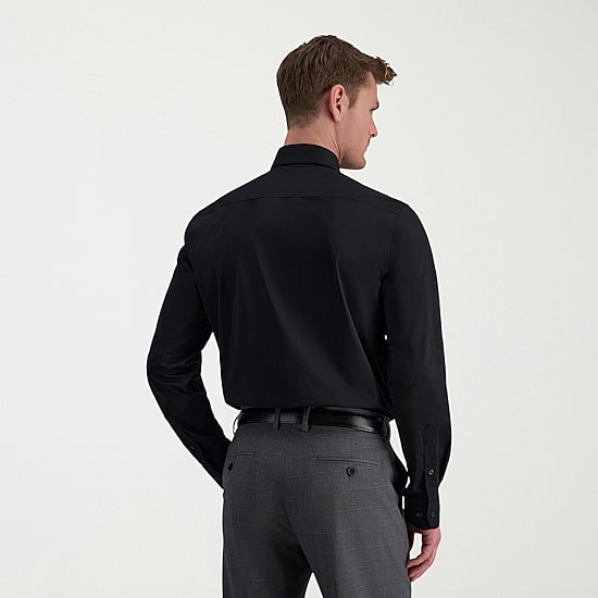 Haggar Mens Slim Fit Wrinkle Free Long Sleeve Dress Shirt