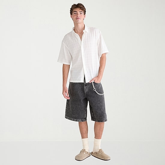 AEROPOSTALE Mens Short Sleeve Boxy Fit Button-Down Shirt