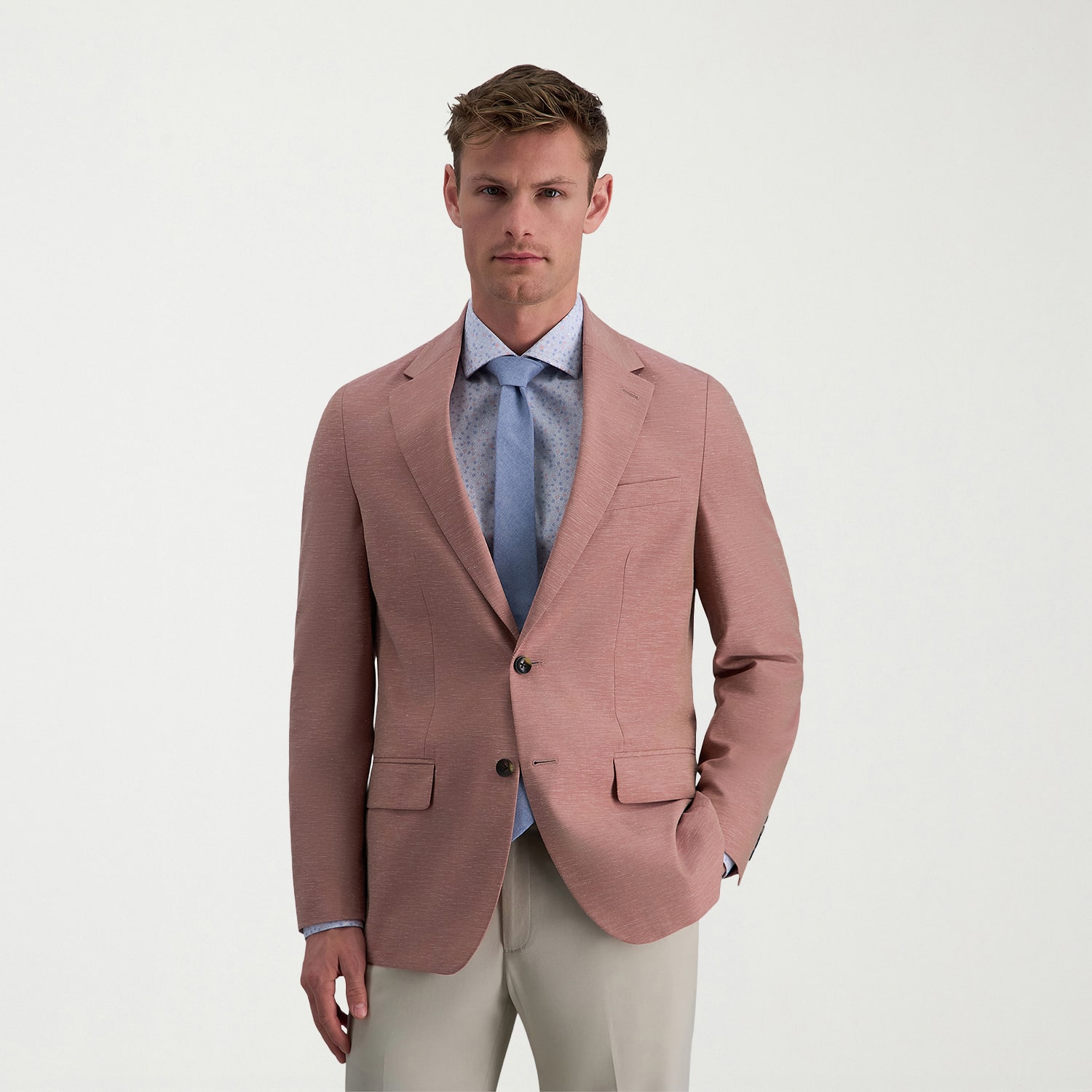 Haggar JMH Mens Plaid Slim Fit Sport Coat