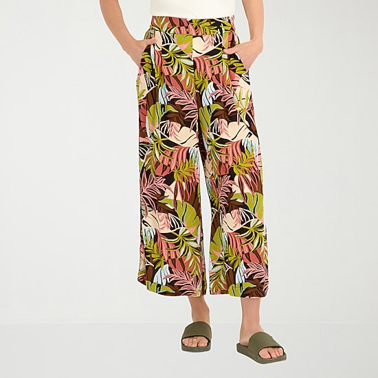 VOLCOM Womens Juniors Wide Leg Mid Rise Pull-On Pant