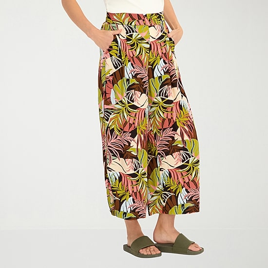VOLCOM Womens Juniors Wide Leg Mid Rise Pull-On Pant