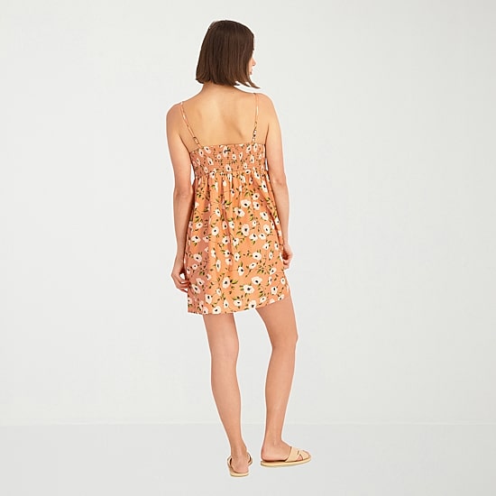 VOLCOM Womens Juniors Scoop Neck Sleeveless Sundress
