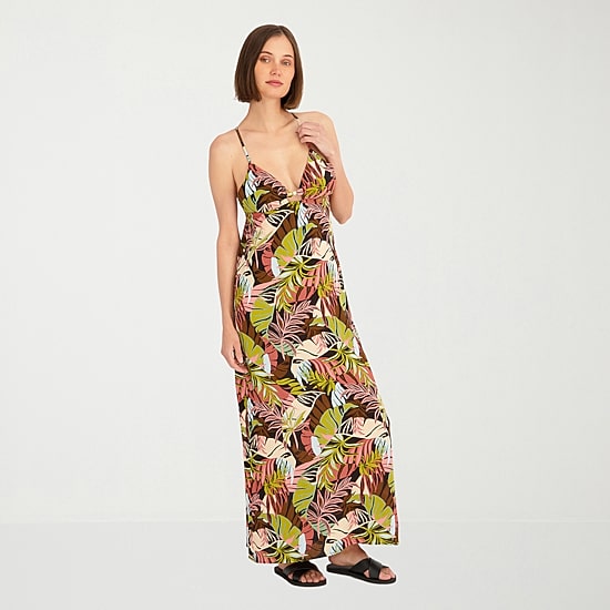 VOLCOM Womens Juniors V Neck Sleeveless Sundress