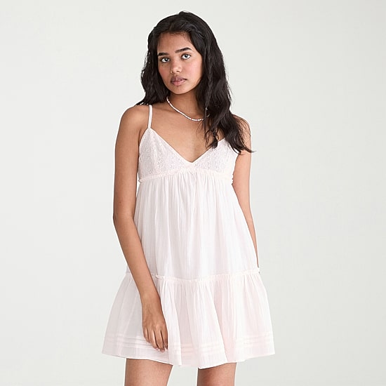 AEROPOSTALE Womens Juniors V Neck Sleeveless Spaghetti Straps Fit + Flare Dress