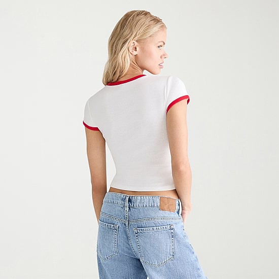 AEROPOSTALE Womens Juniors Crew Neck Short Sleeve Regular Fit Graphic T-Shirt