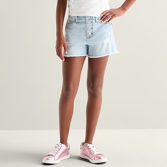 Vanilla Star Big Kid Girls High Rise Denim Short