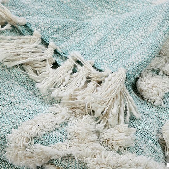 LR Home Mason Bordered Washable Throw